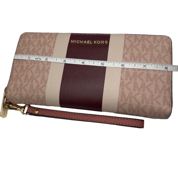 MICHAEL KORS JET SET TRAVEL CONTINENTAL WALLET IN BALLET MULTI - Picture 10 of 11